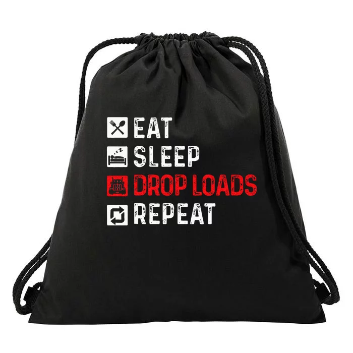 Drop Loads Trucker Semi Truck Driver Big Rig Trucking Drawstring Bag