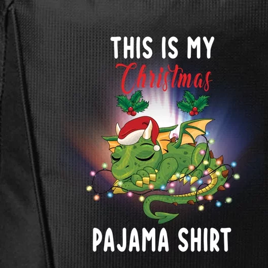 Dragon Lovers This Is My Christmas Pajama Great Gift Santa Dragon Meaningful Gif City Backpack