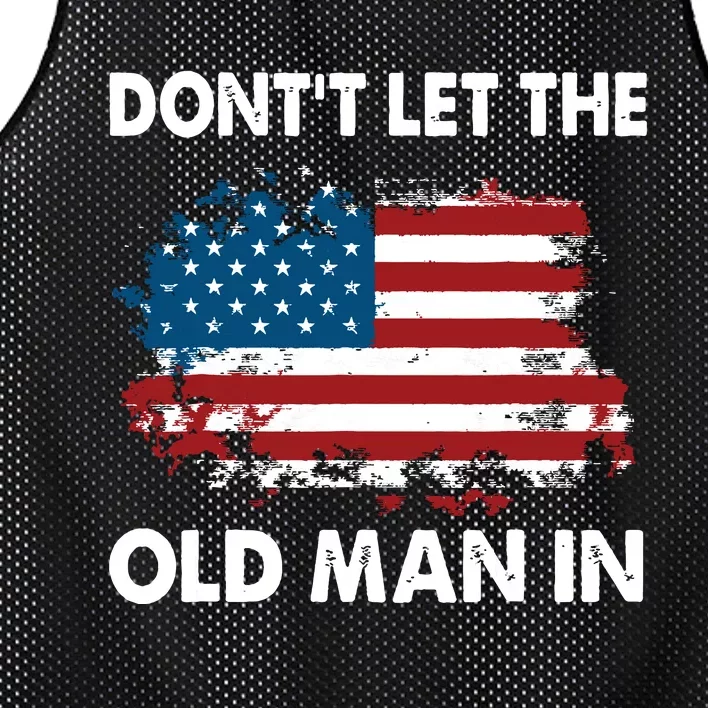 Dont Let The Old Man In Retro American Flag Mesh Reversible Basketball Jersey Tank