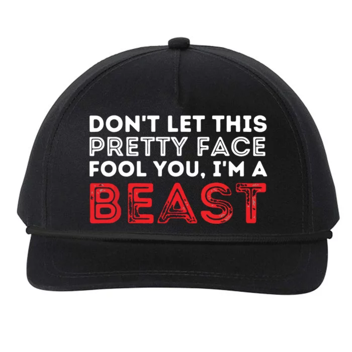 Dont Let This Pretty Face Fool You Wrestling Wrestler Snapback Five-Panel Rope Hat