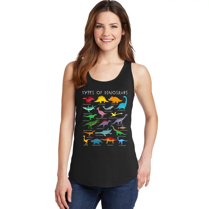 Dinosaur Lover Types Of Dinosaurs Different Dinosaurs Ladies Essential Tank