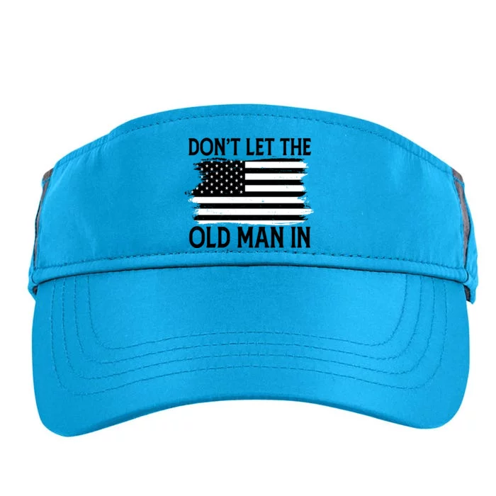 Dont Let The Old Man In Vintage American Flag Adult Drive Performance Visor