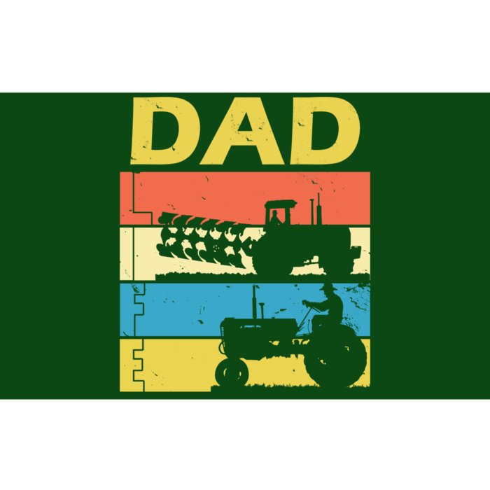 Dad Life Tractor Farmer Retro Tractor Bumper Sticker