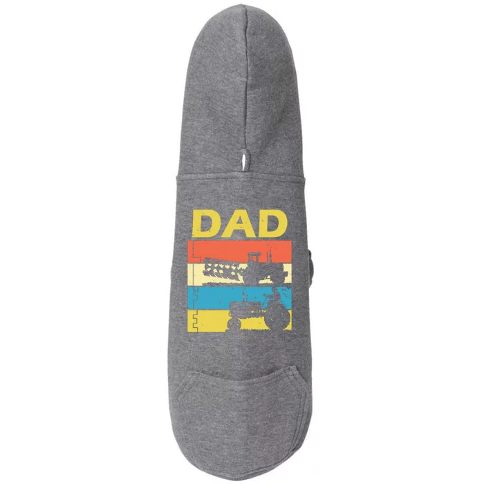 Dad Life Tractor Farmer Retro Tractor Doggie 3-End Fleece Hoodie