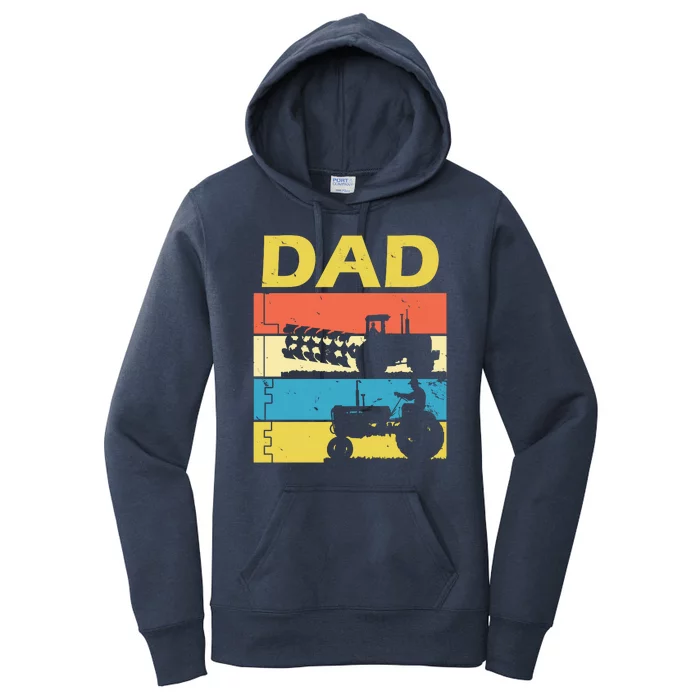 Dad Life Tractor Farmer Retro Tractor Women's Pullover Hoodie