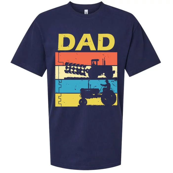 Dad Life Tractor Farmer Retro Tractor Sueded Cloud Jersey T-Shirt