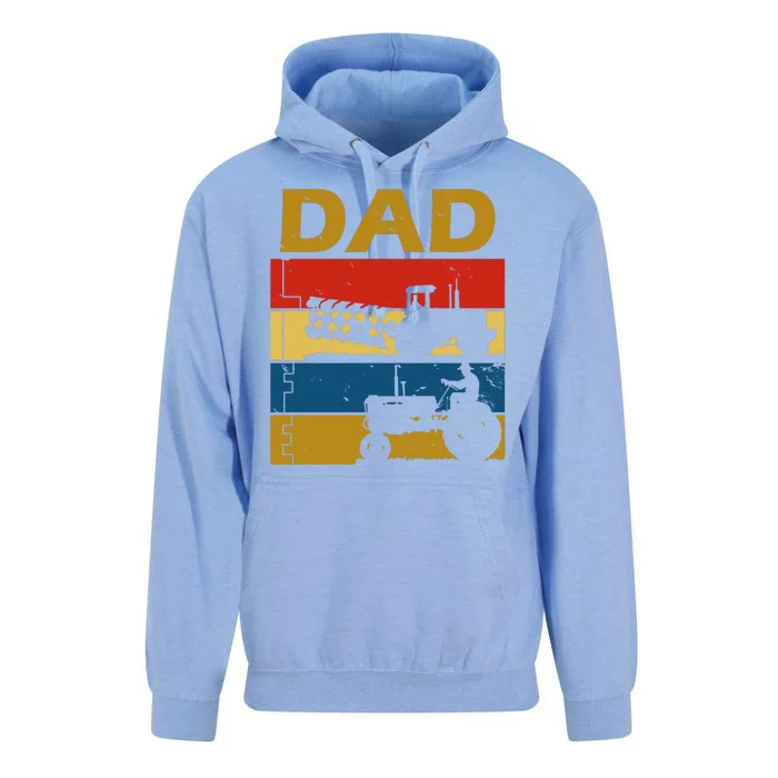 Dad Life Tractor Farmer Retro Tractor Unisex Surf Hoodie