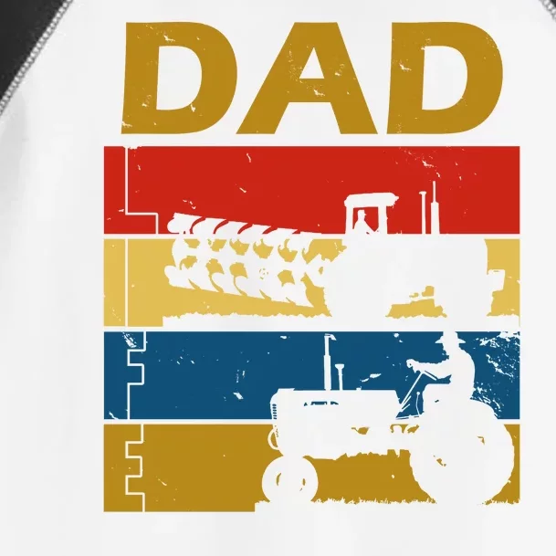 Dad Life Tractor Farmer Retro Tractor Toddler Fine Jersey T-Shirt