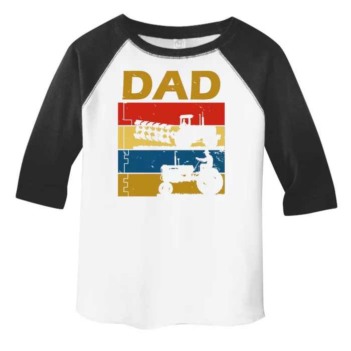 Dad Life Tractor Farmer Retro Tractor Toddler Fine Jersey T-Shirt