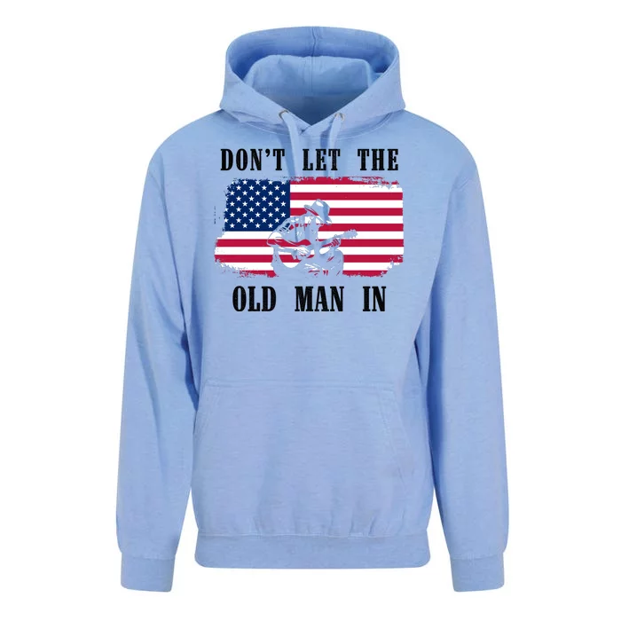 Dont Let The Old Man In Vintage American Flag Unisex Surf Hoodie