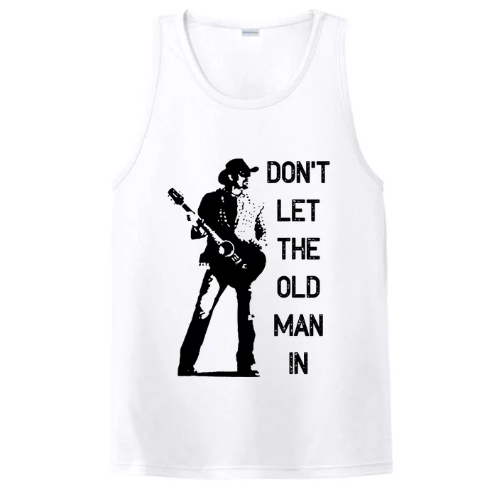 DonT Let The Old Man In Vintage Standing With A Guitar Performance Tank