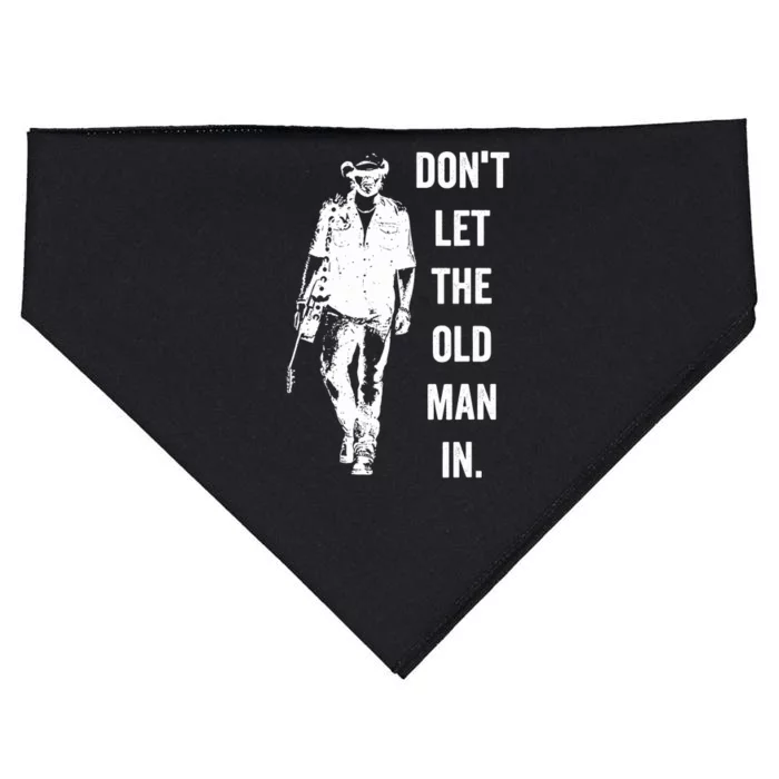 DonT Let The Old Man In Vintage Standing With A Guitar USA-Made Doggie Bandana