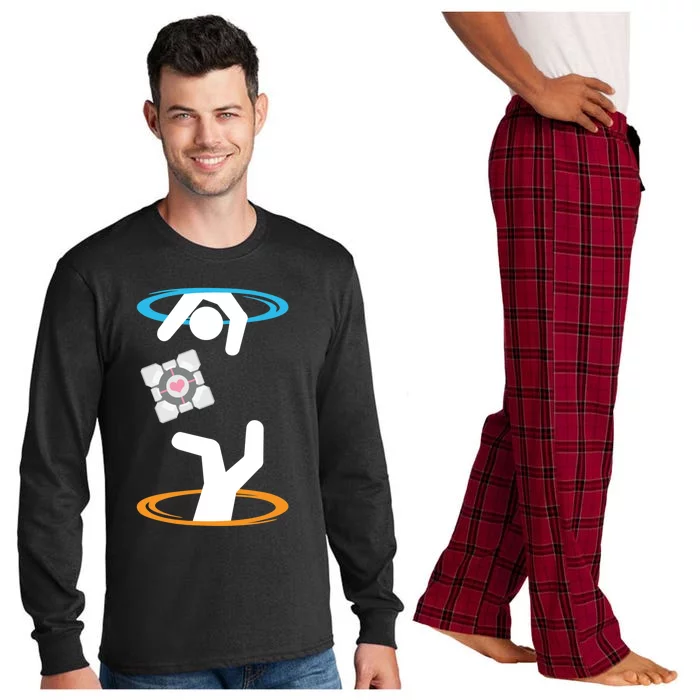 DonT Lose The Companion Cube (Transparent) Portal Long Sleeve Pajama Set