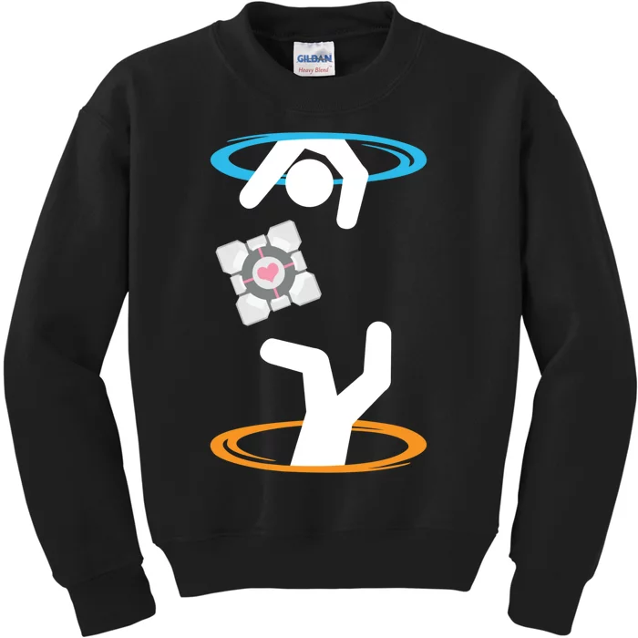 DonT Lose The Companion Cube (Transparent) Portal Kids Sweatshirt