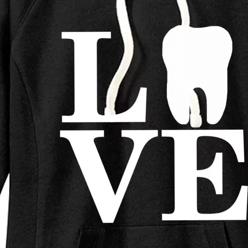 Dental Love Teeth Hygienist Dentist Assistant Rdh Gift Women's Fleece Hoodie