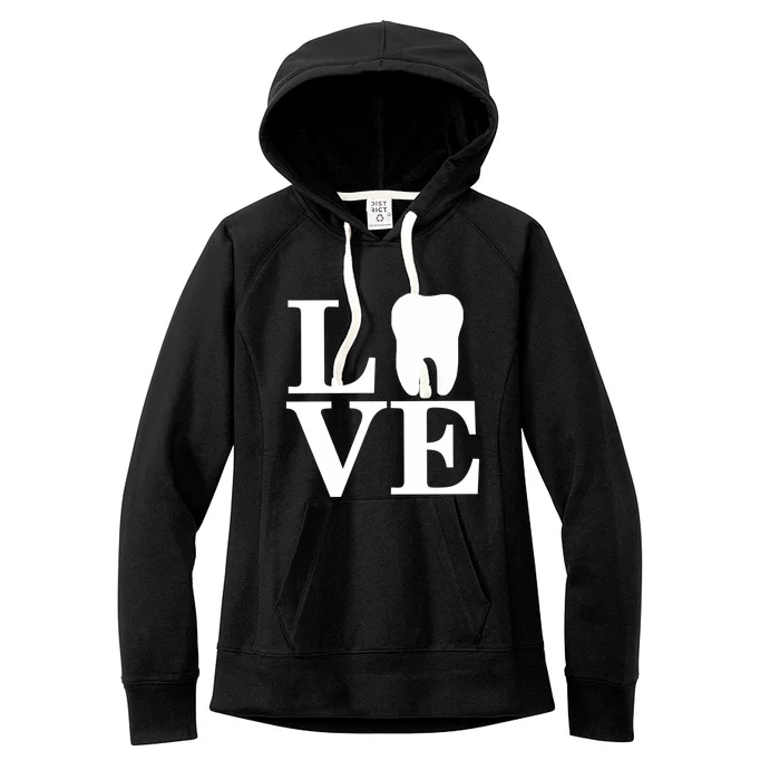 Dental Love Teeth Hygienist Dentist Assistant Rdh Gift Women's Fleece Hoodie