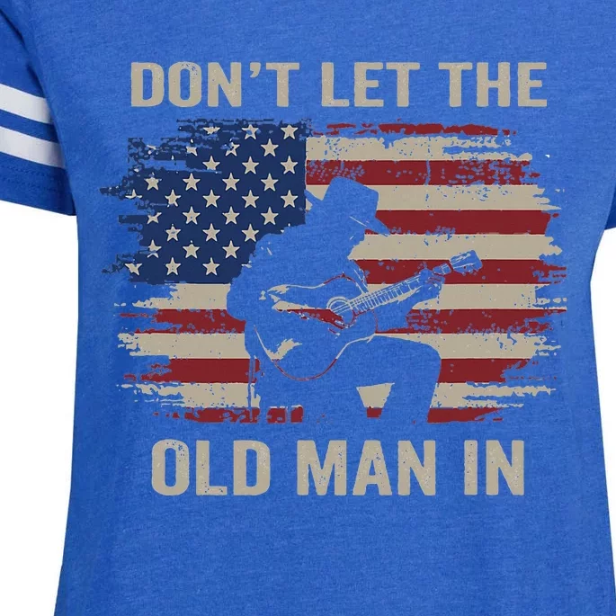 DonT Let The Old Man In Cowboy Us Flag Enza Ladies Jersey Football T-Shirt