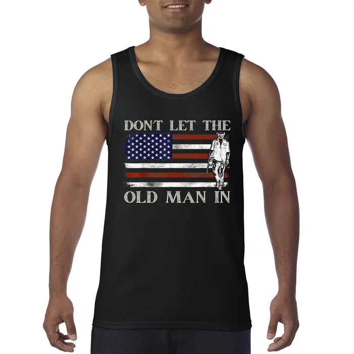 DonT Let The Old Man In Vintage American Flag Tank Top