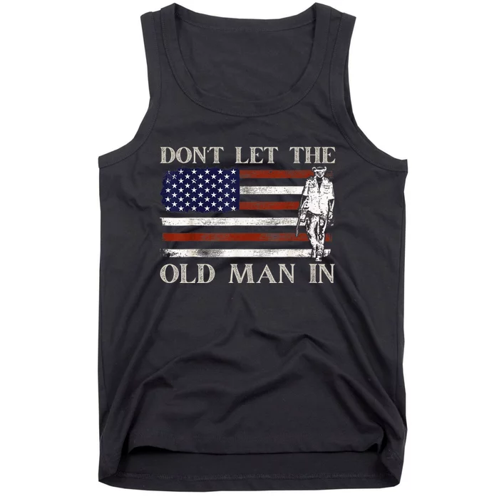 DonT Let The Old Man In Vintage American Flag Tank Top