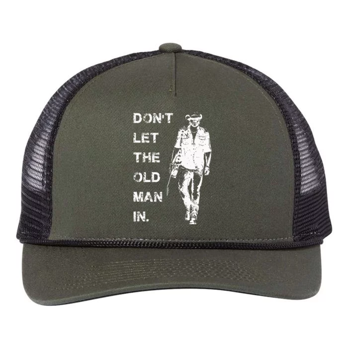 DonT Let The Old Man In Vintage Retro Rope Trucker Hat Cap