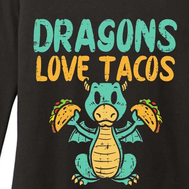 Dragons Love Tacos Cute Cinco De Mayo Mexican Food Womens CVC Long Sleeve Shirt