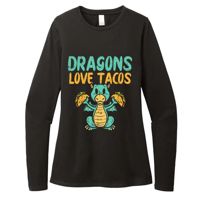 Dragons Love Tacos Cute Cinco De Mayo Mexican Food Womens CVC Long Sleeve Shirt