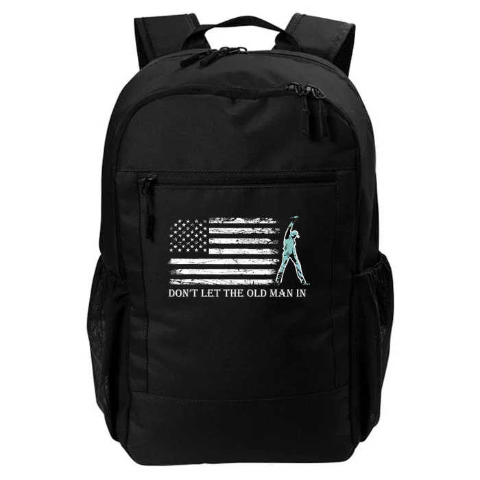 DonT Let The Old Man In Vintage American Flag Daily Commute Backpack