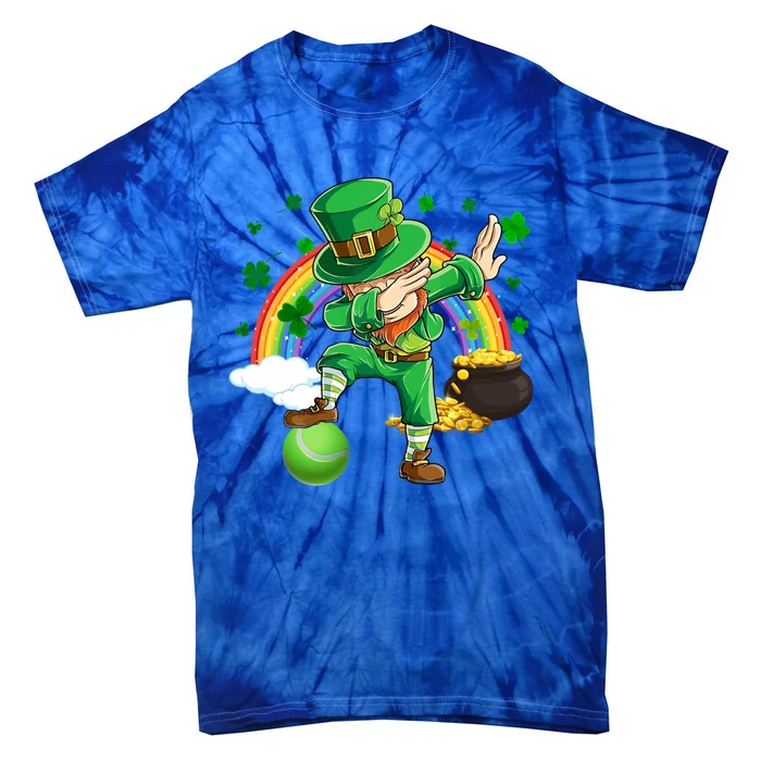 Dabbing Leprechaun Tennis Ball Saint Patricks Day Great Gift Tie-Dye T-Shirt