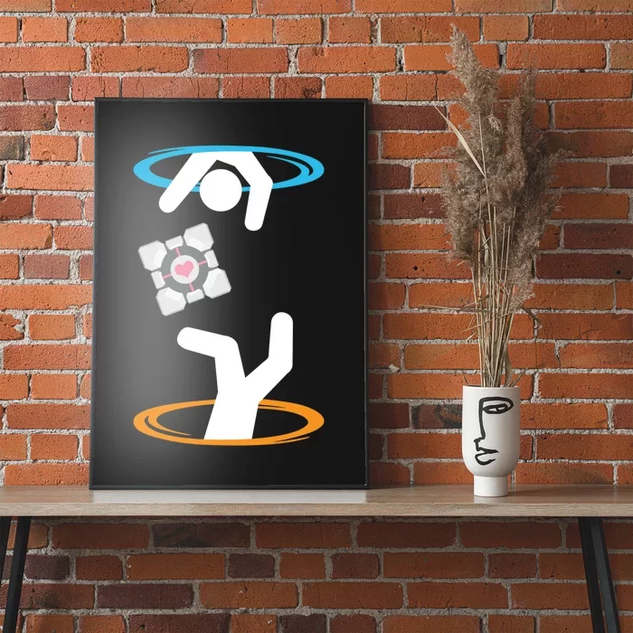 DonT Lose The Companion Cube (Transparent) Portal Poster