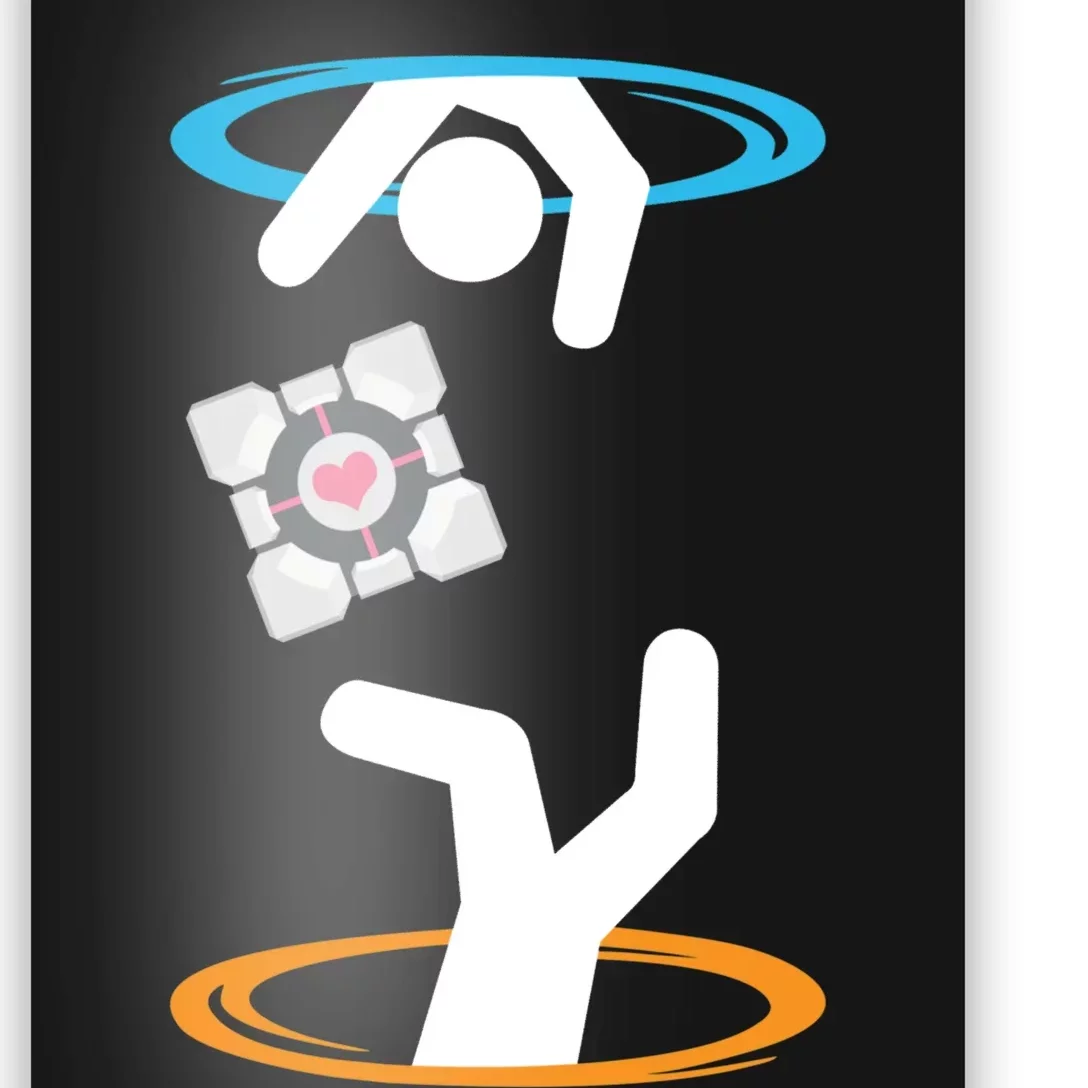 DonT Lose The Companion Cube (Transparent) Portal Poster