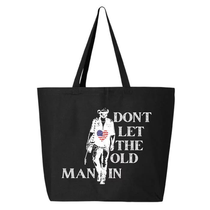 DonT Let The Old Man In Vintage American Flag 25L Jumbo Tote