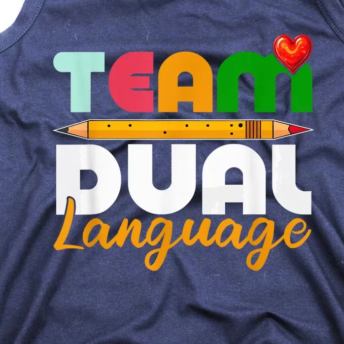 Dual Language Teachers Back To School Squad Tank Top