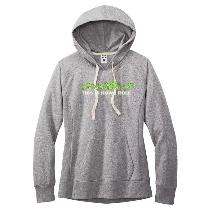 Dinosaur Lover This Is How I Roll TRex Women's Fleece Hoodie