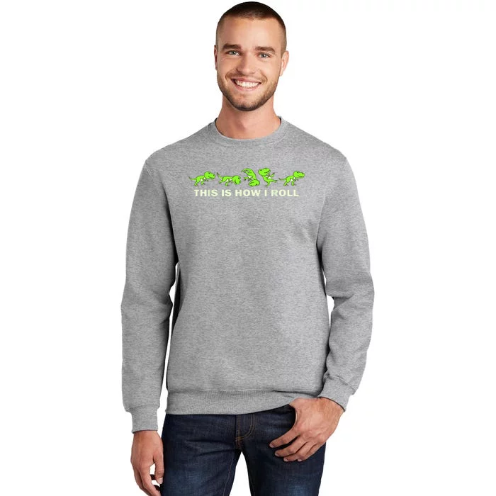 Dinosaur Lover This Is How I Roll TRex Tall Sweatshirt