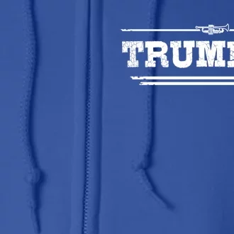 Distressed Look Trumpet Gift For Trumpeters Gift Full Zip Hoodie