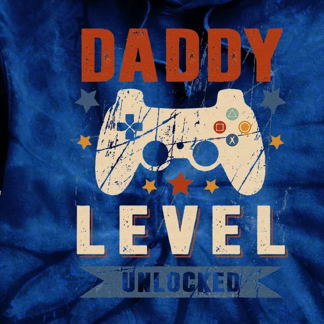 Dad Level Unlocked Video Gamer Leveled Up To Daddy Tie Dye Hoodie