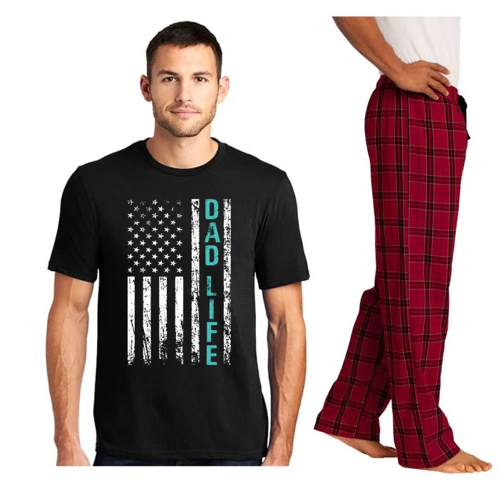 Dad Life USA Flag Dad Gifts Pajama Set