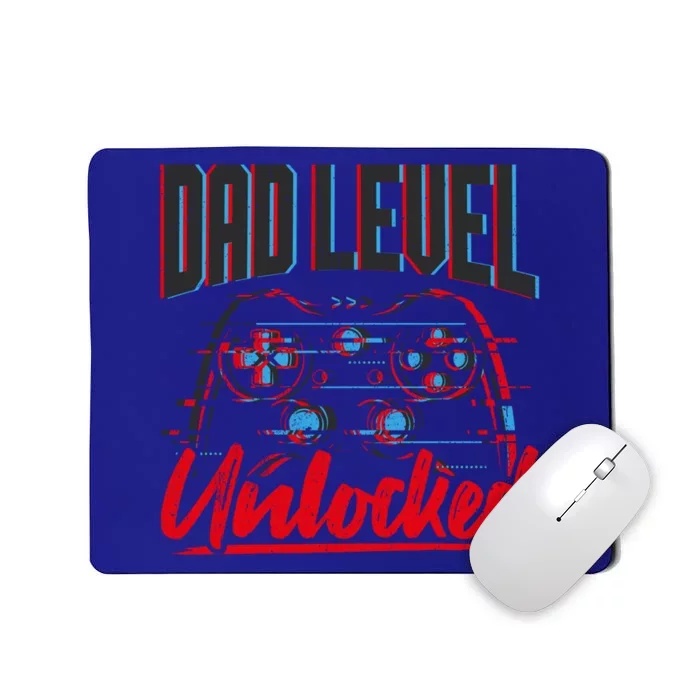 Dad Level Unlocked Gamer Gaming Video Games Gift Mousepad