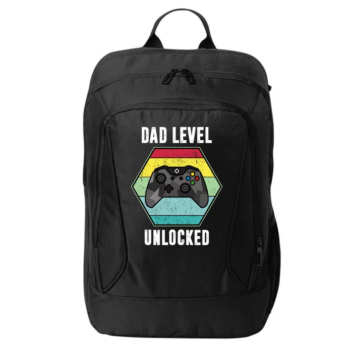 Dad Level Unlocked Gamer Vintage City Backpack