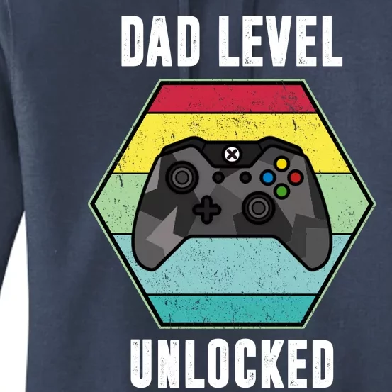 Dad Level Unlocked Gamer Vintage Women's Pullover Hoodie