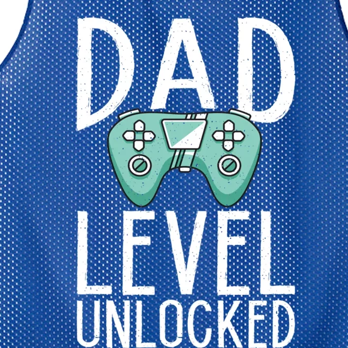 Dad Level Unlocked Gaming Father Daddy Dad Gift Mesh Reversible Basketball Jersey Tank