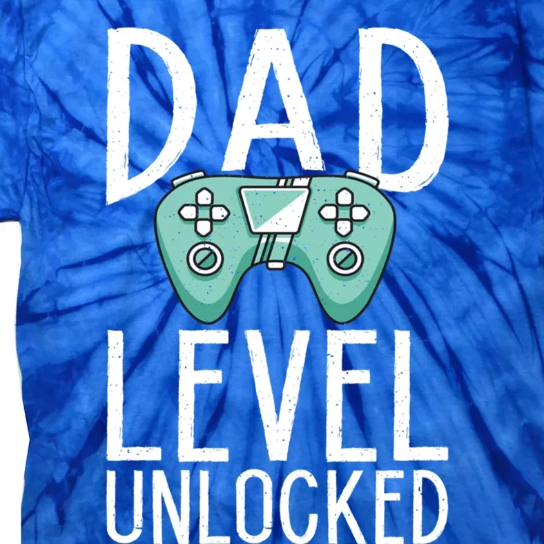 Dad Level Unlocked Gaming Father Daddy Dad Gift Tie-Dye T-Shirt