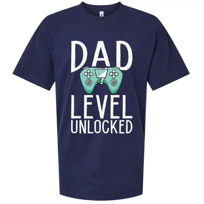 Dad Level Unlocked Gaming Father Daddy Dad Gift Sueded Cloud Jersey T-Shirt