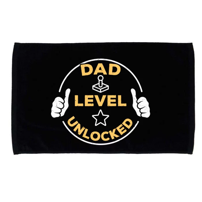 Dad Level Unlocked Soon To Be Dad Gift Microfiber Hand Towel