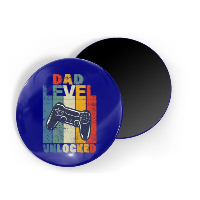 Dad Level Unlocked Retro Vintage Game Lover Gift Magnet