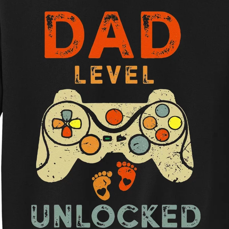 Dad Level Unlocked New Dad Father Pregnancy Announcement Tall Sweatshirt