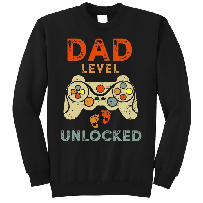 Dad Level Unlocked New Dad Father Pregnancy Announcement Tall Sweatshirt