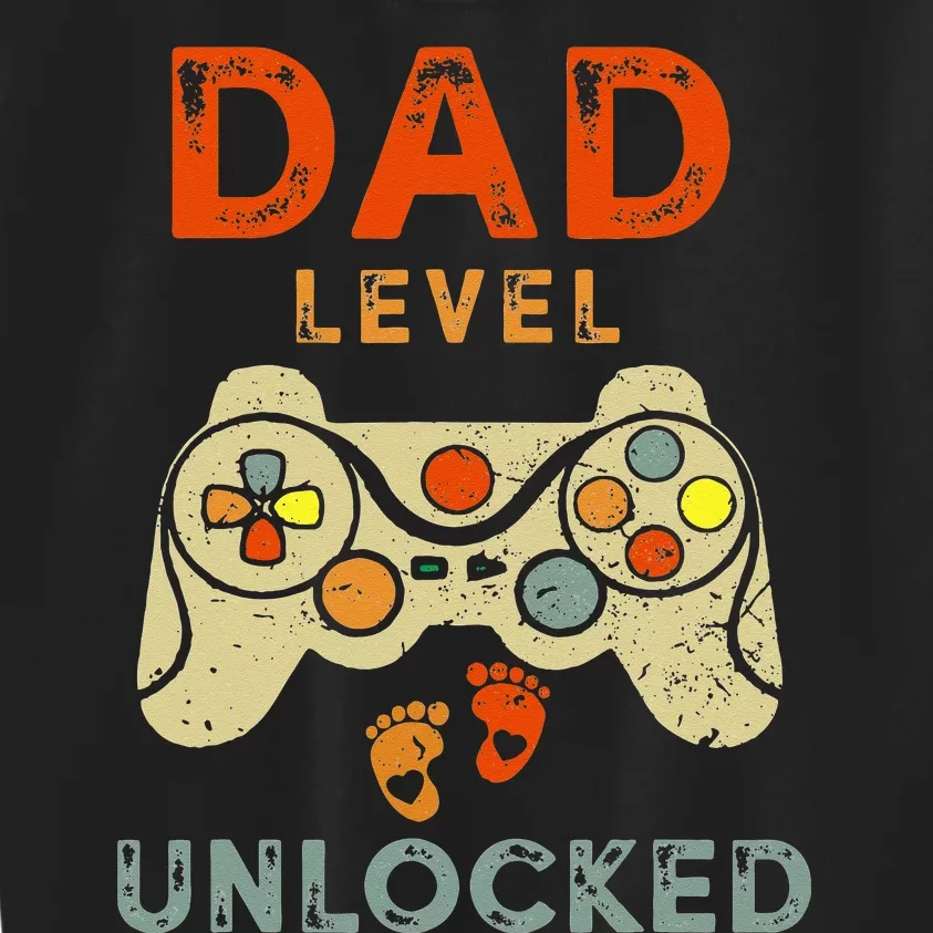 Dad Level Unlocked New Dad Father Pregnancy Announcement Kids Sweatshirt