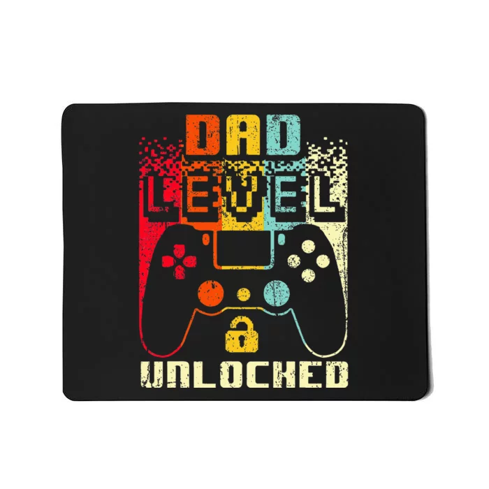 Dad Level Unlocked New Dad Father Pregnancy Announcement Mousepad