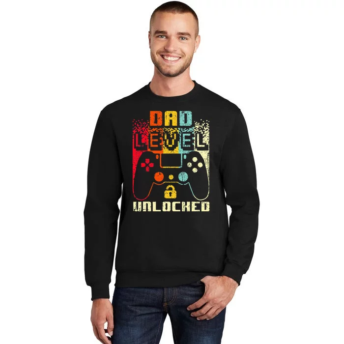 Dad Level Unlocked New Dad Father Pregnancy Announcement Tall Sweatshirt